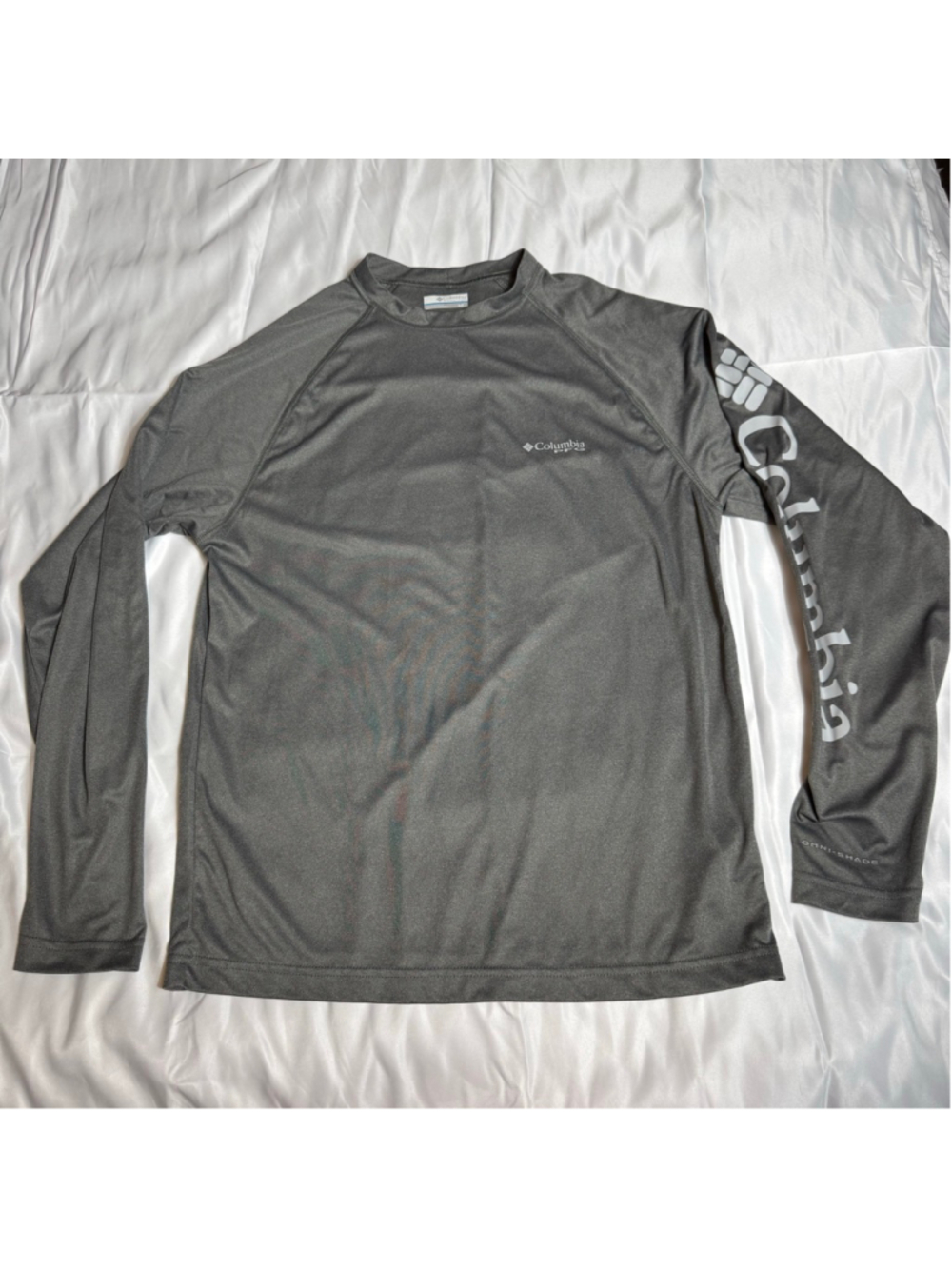 Men's Columbia Gray Long Sleeve Tee S